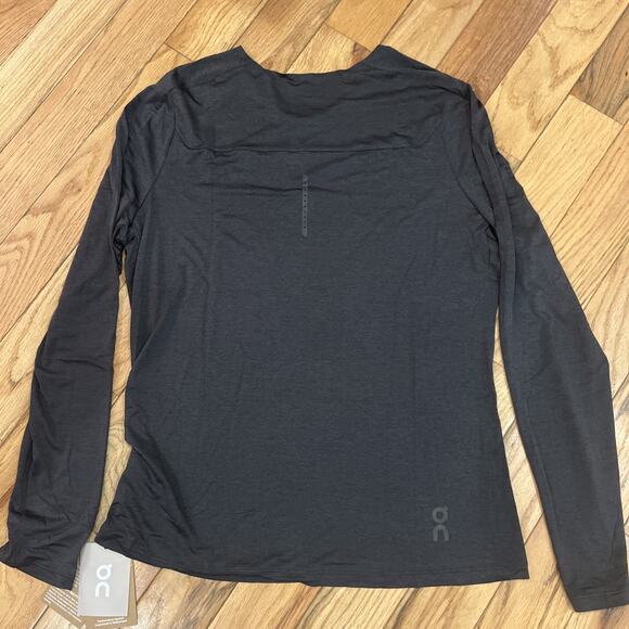 On Running Performance T Shirt Long Sleeve Mens Black Size L Athletic Fit - Picture 7 of 7